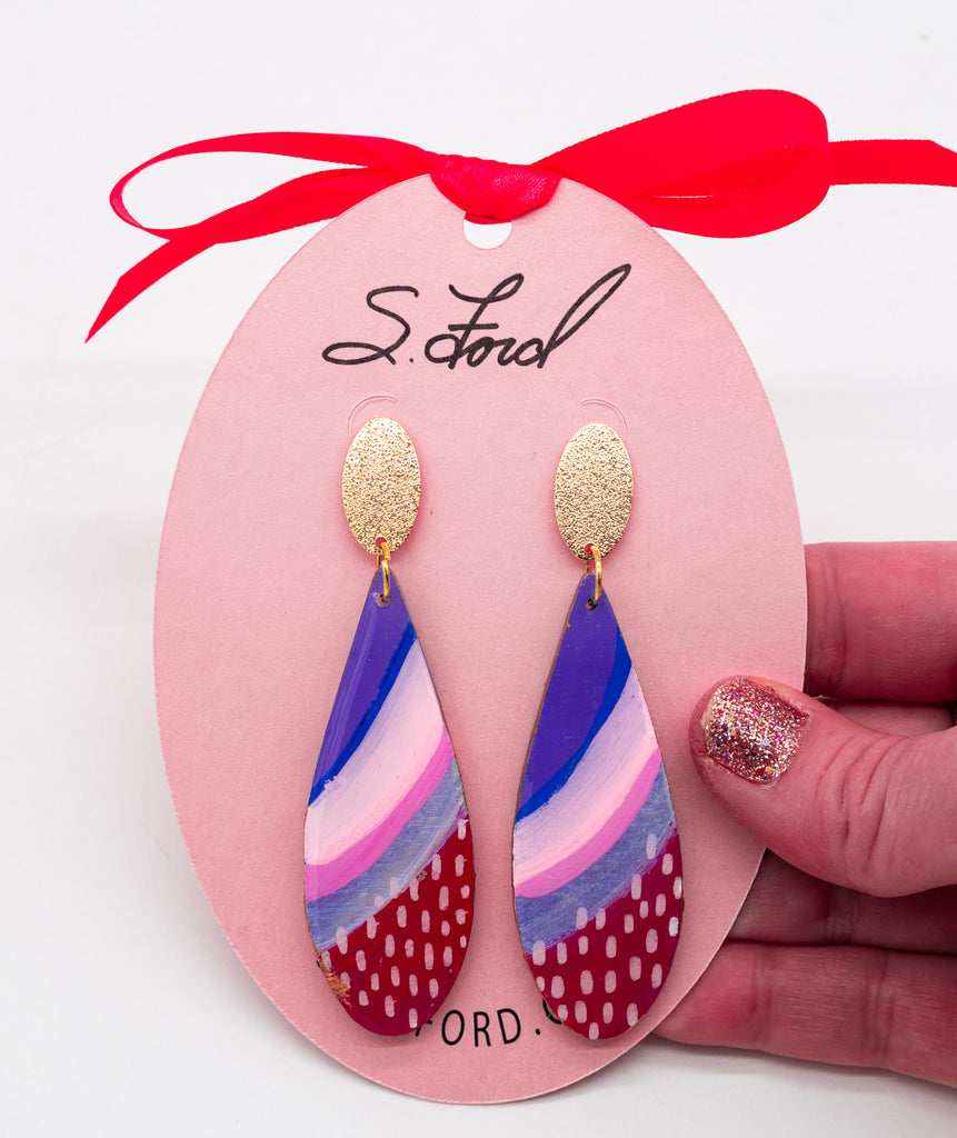 #87 Hand painted earrings