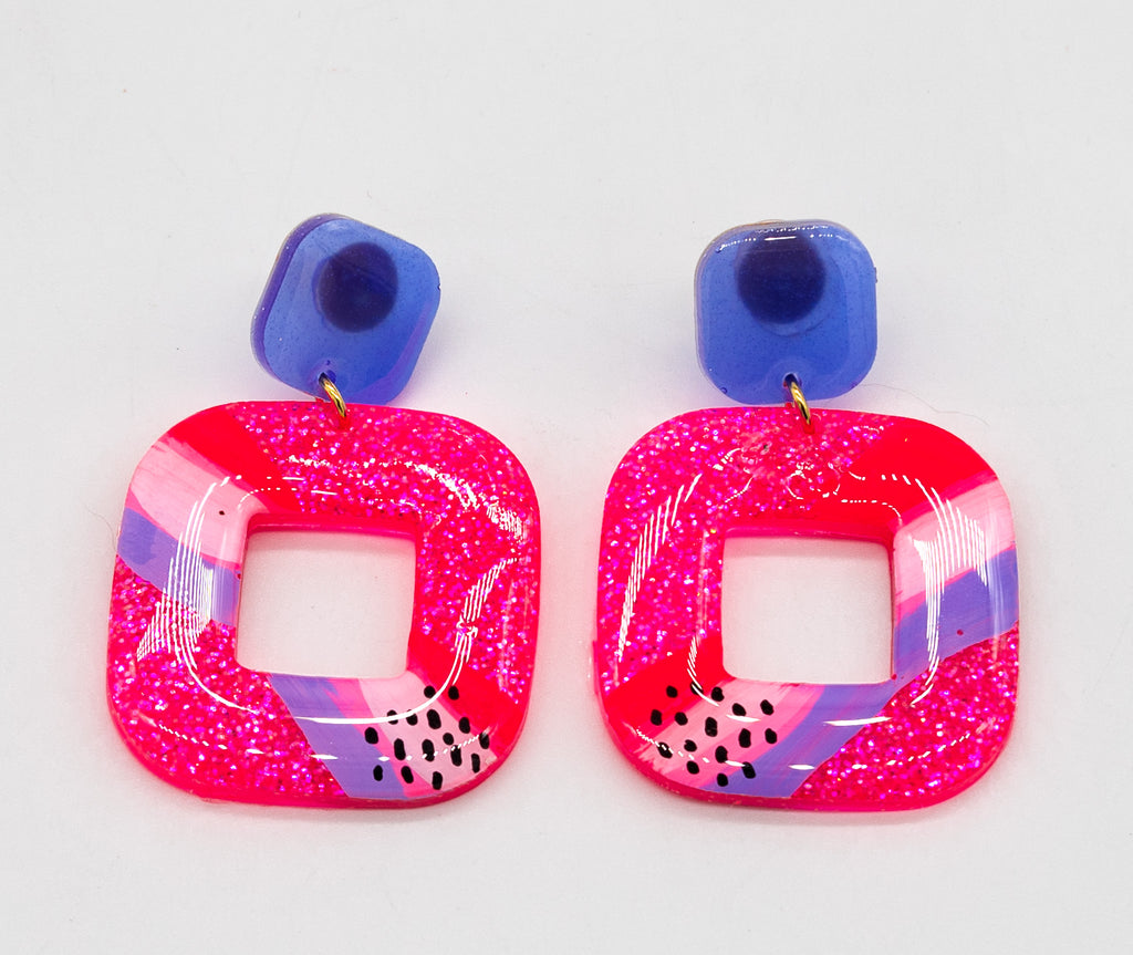 #94 Hand Painted earrings