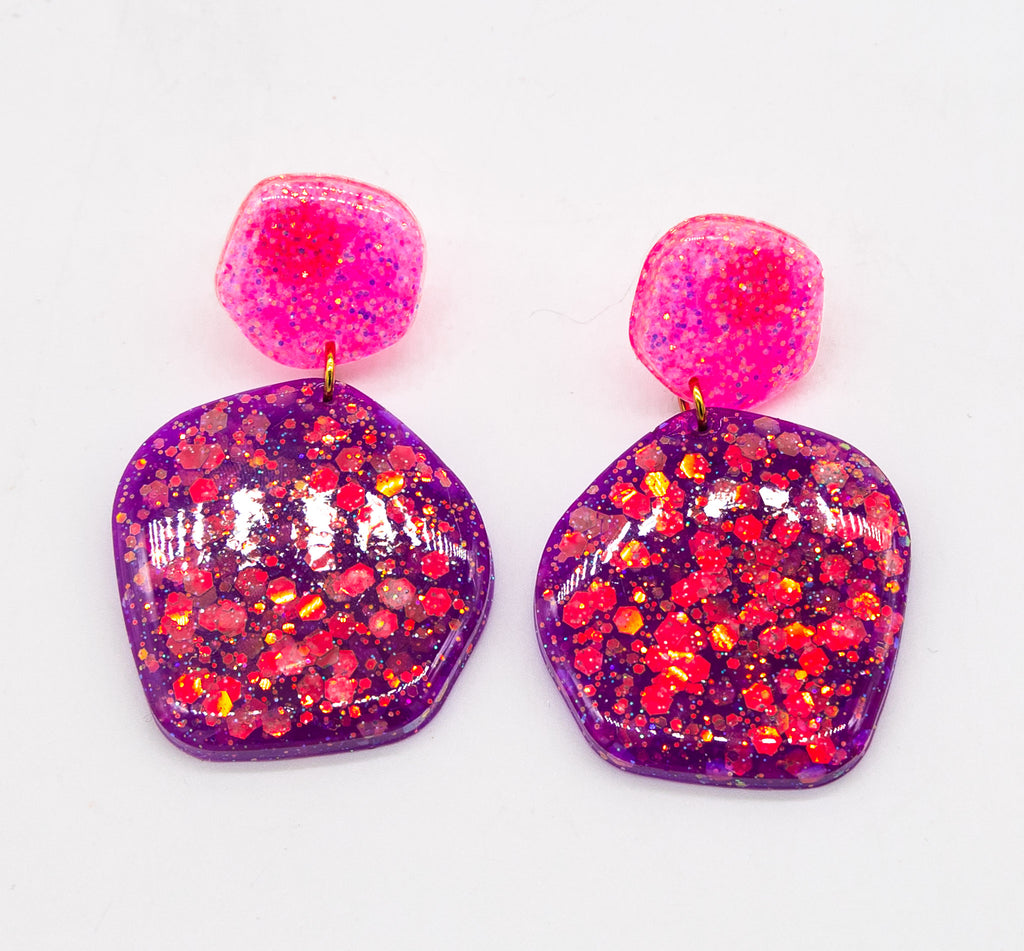 #99 Hand Made resin earrings