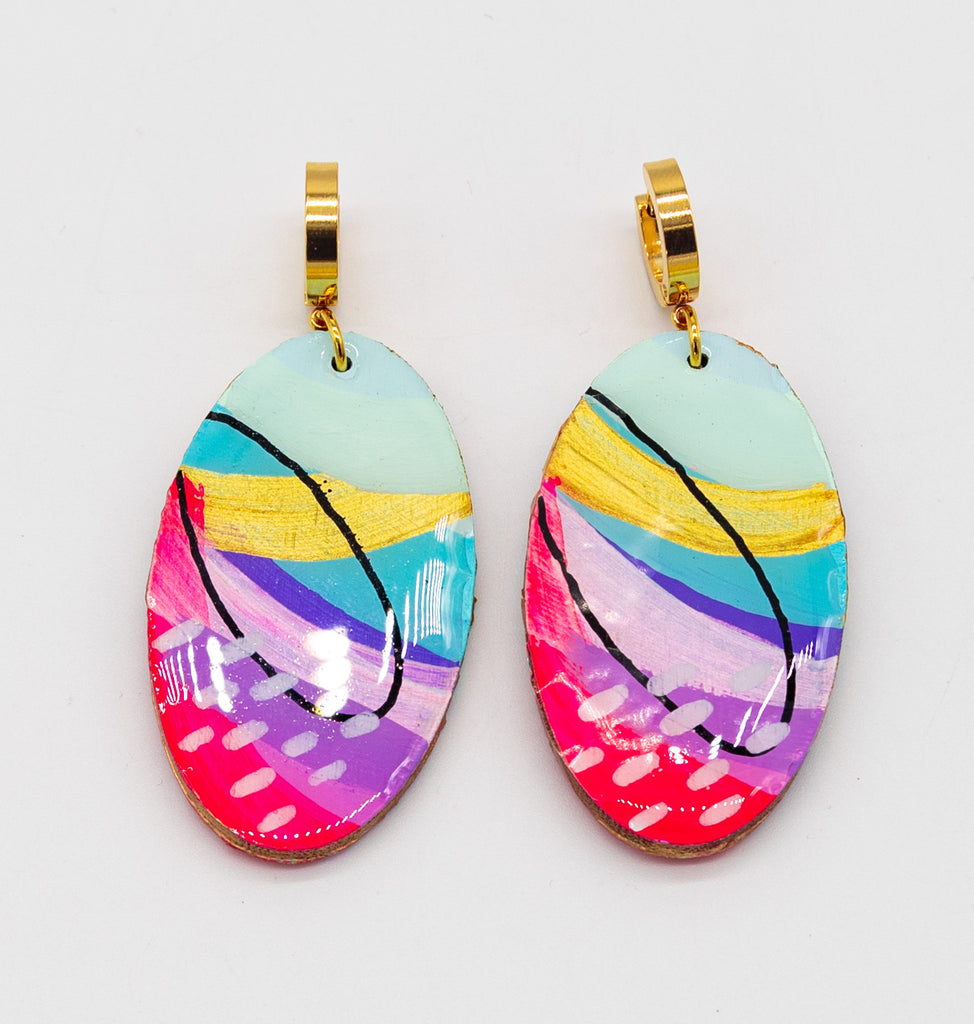 #111 Hand painted earrings