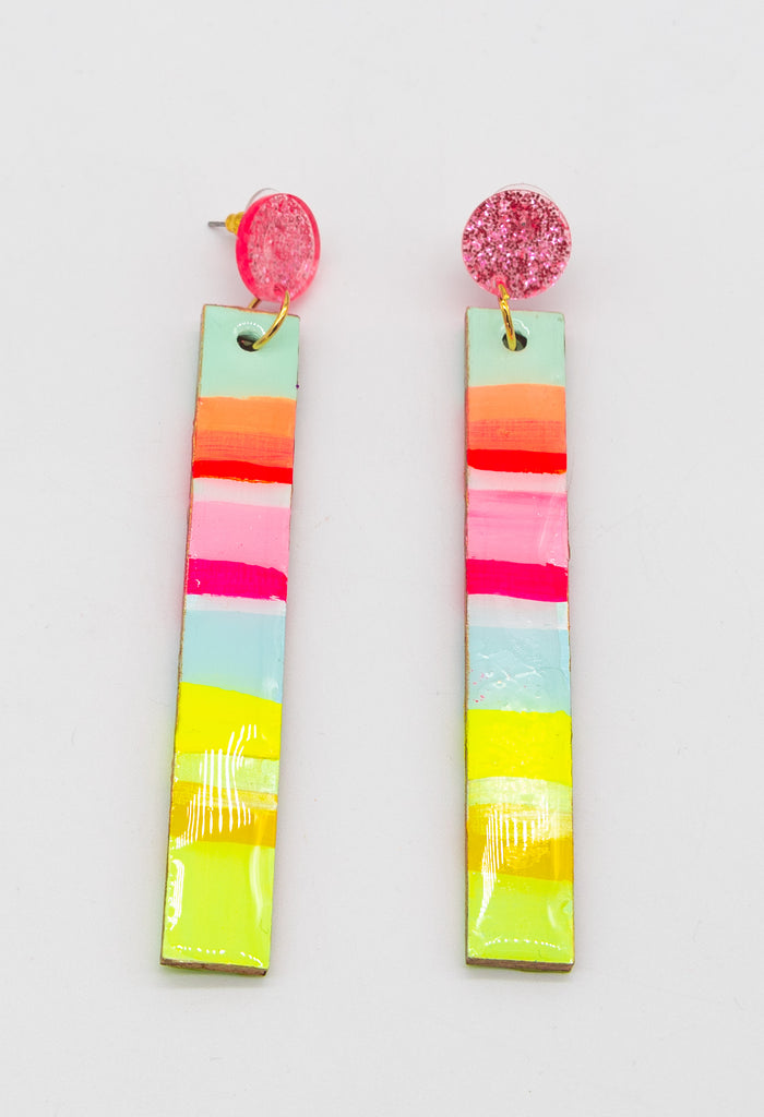 #136 Hand painted earrings
