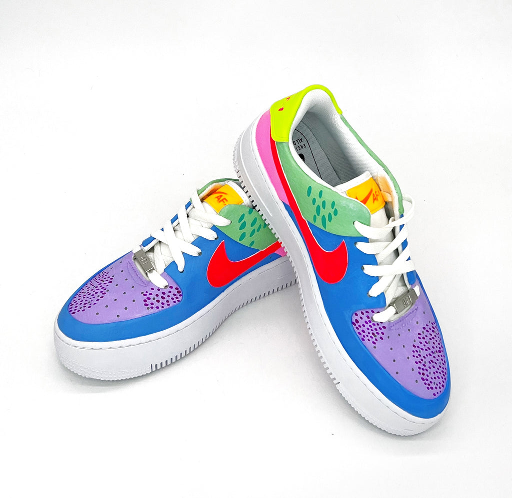 Womens Hand painted Nike Air Force Ones – Suze Ford Studios